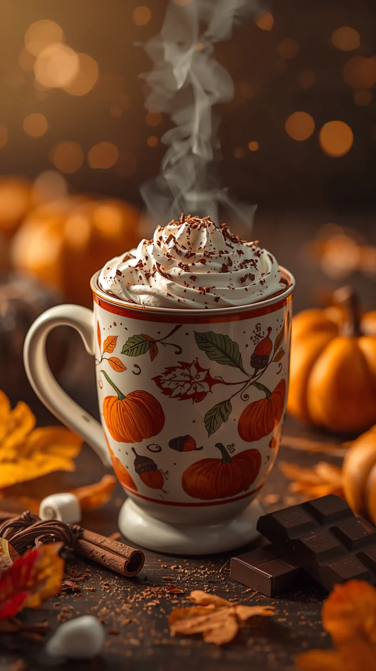 autumn mug misty morning forest free seasonal wallpapers