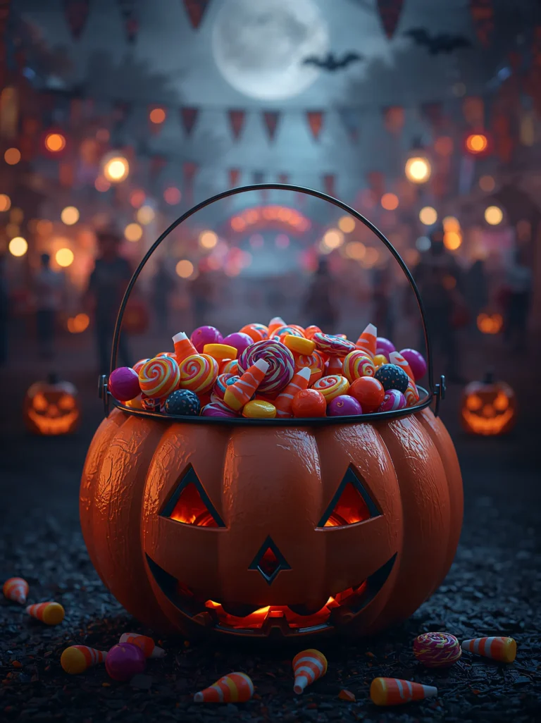 candies pumpkins halloween spooky wallpapers