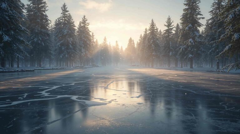 cozy winter aesthetic wallpapers for desktop frozen lake forest