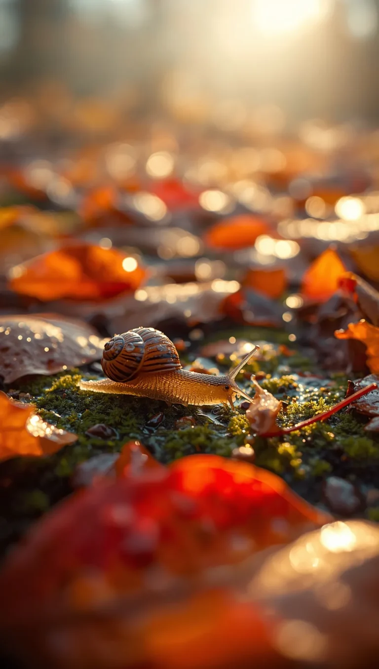 cute autumn wallpapers for iphone colorful leaves with small snail
