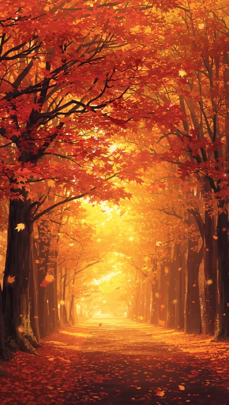 cute autumn wallpapers for iphone forest path with leaves
