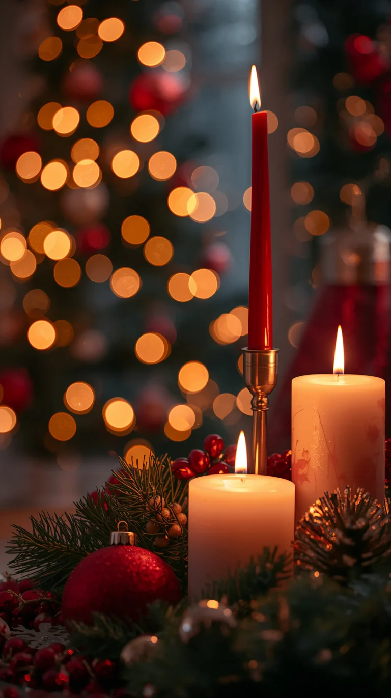 festive winter free seasonal wallpapers candels