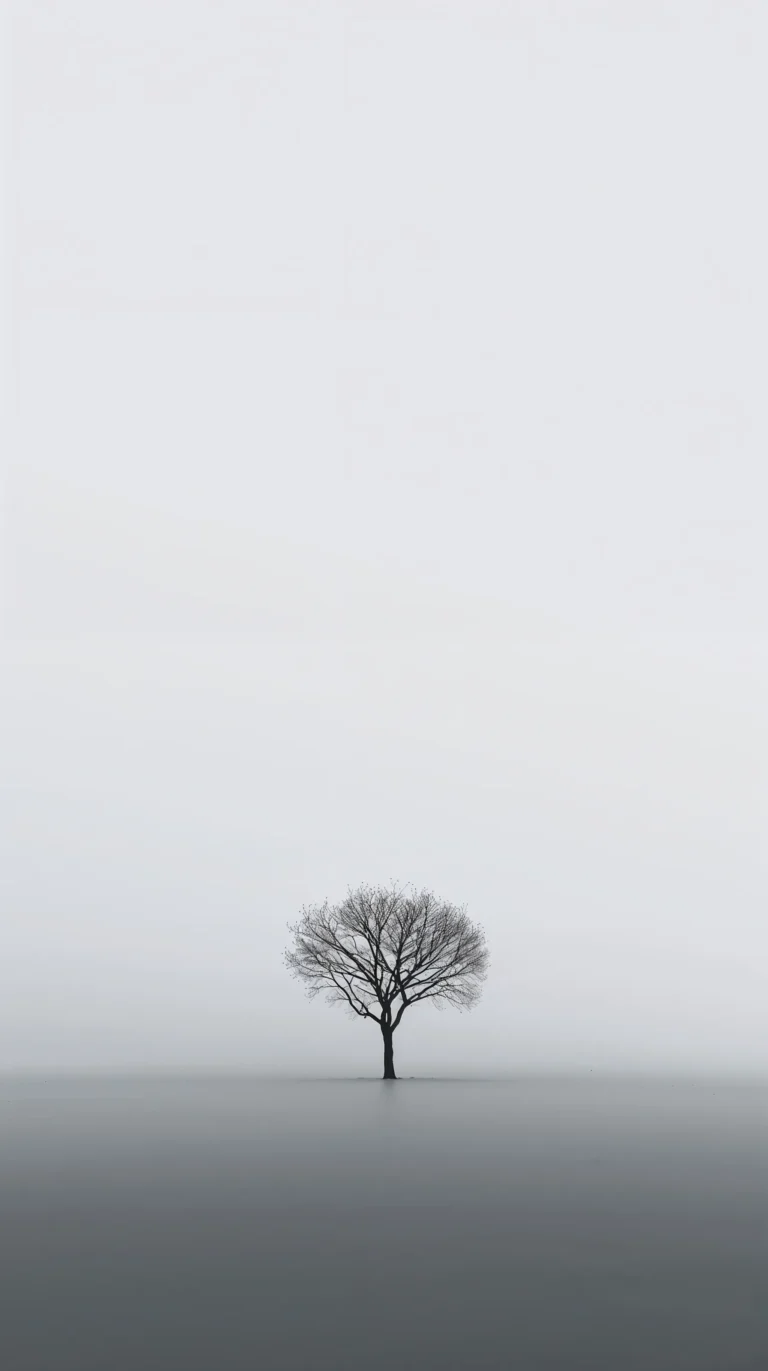 free minimalist wallpapers single tree iphone