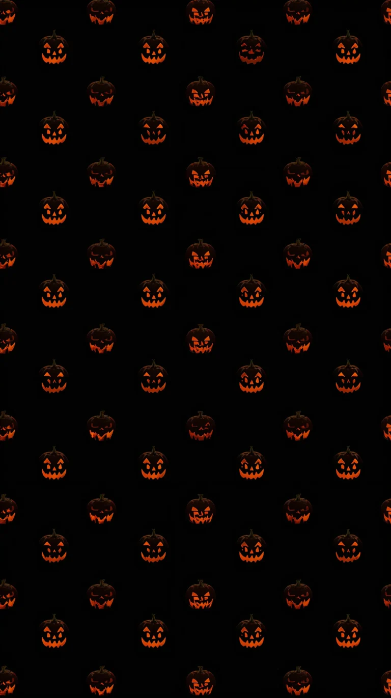 glowing pumpkins black background halloween spooky wallpapers
