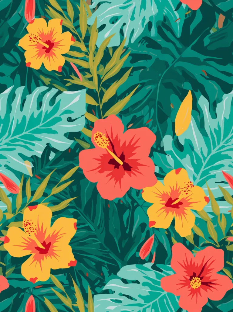 ipad tropical leaves pattern summer free seasonal wallpapers