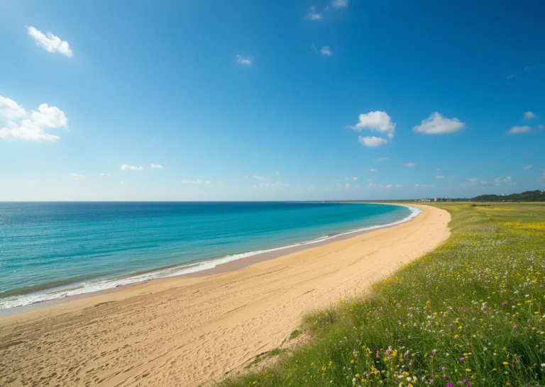 laptop summer shoreline field free seasonal wallpapers