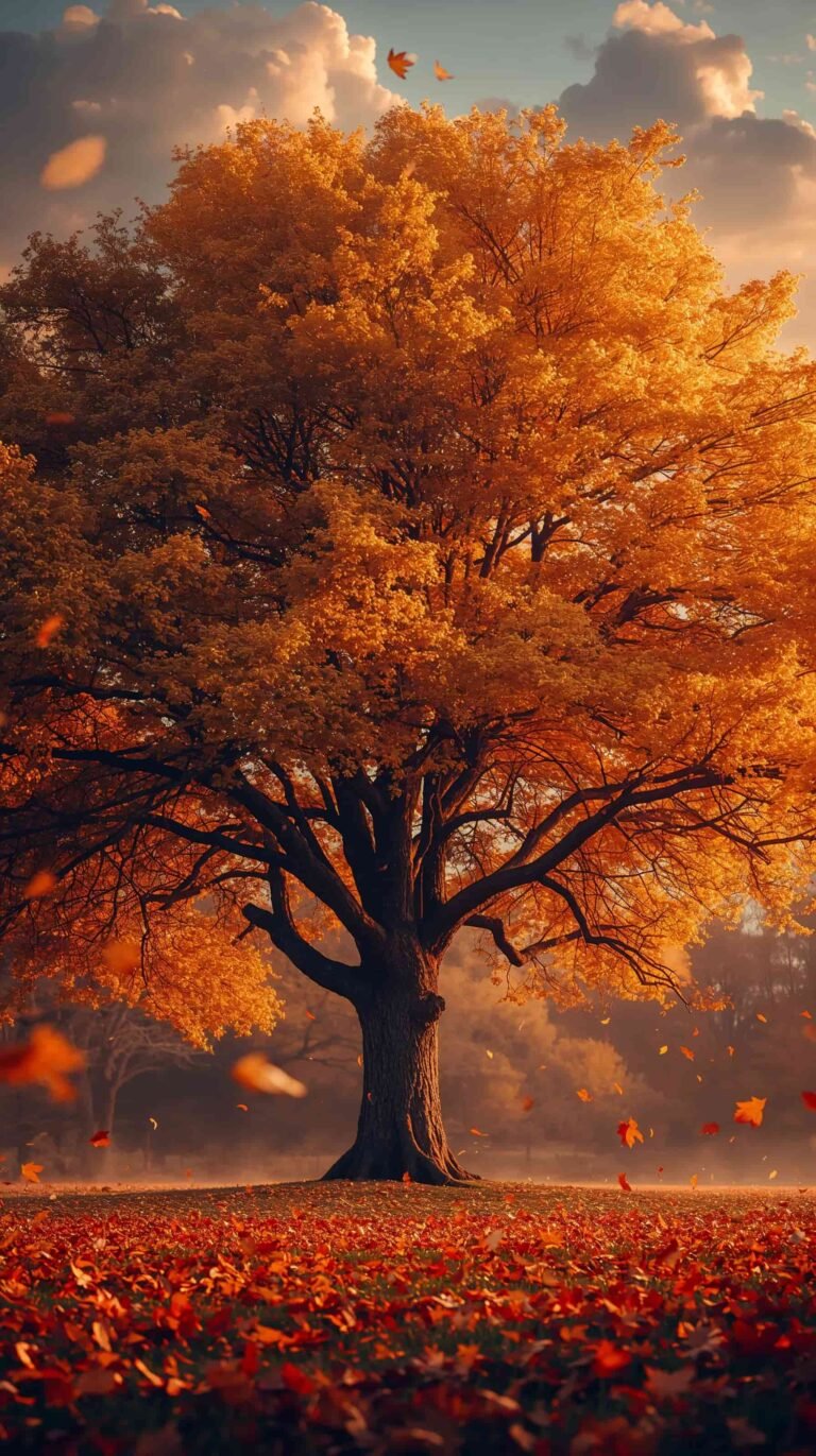 oak tree fall colors autumn free seasonal wallpapers