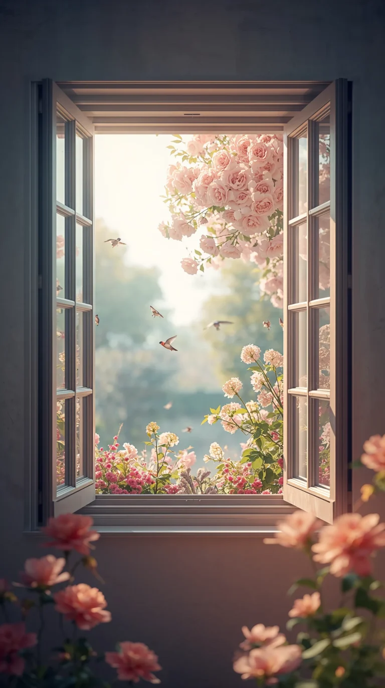 open window birds spring free seasonal wallpapers