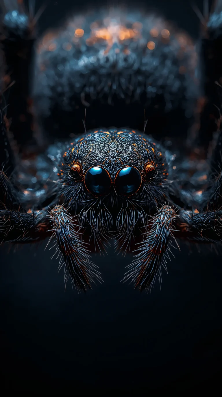 spiders black background halloween spooky wallpapers