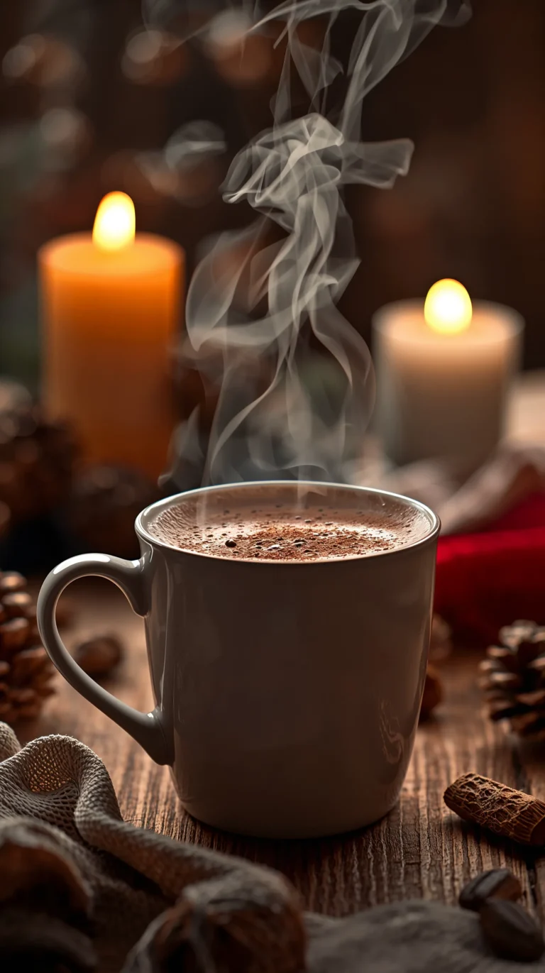 steaming mug cozy winter free seasonal wallpapers