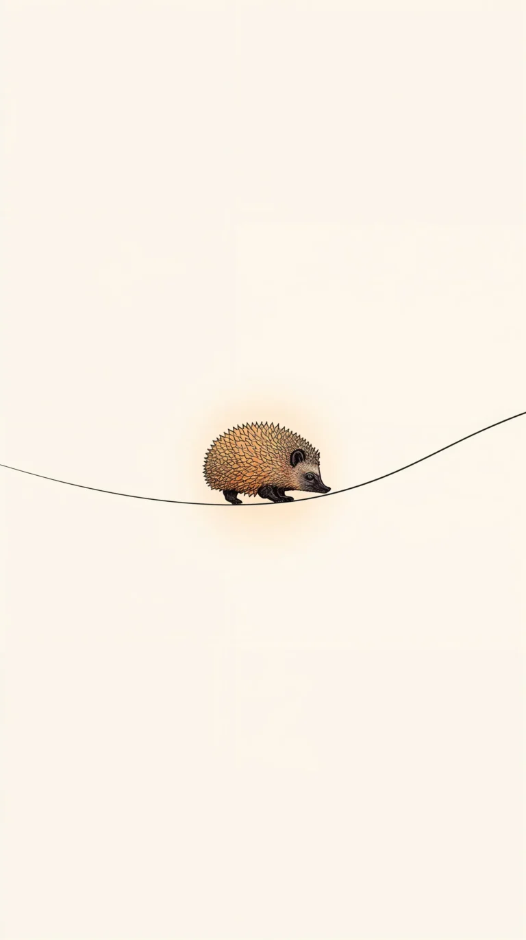 Minimal-line-art-wallpapers-hedgehog-pure-art-phone