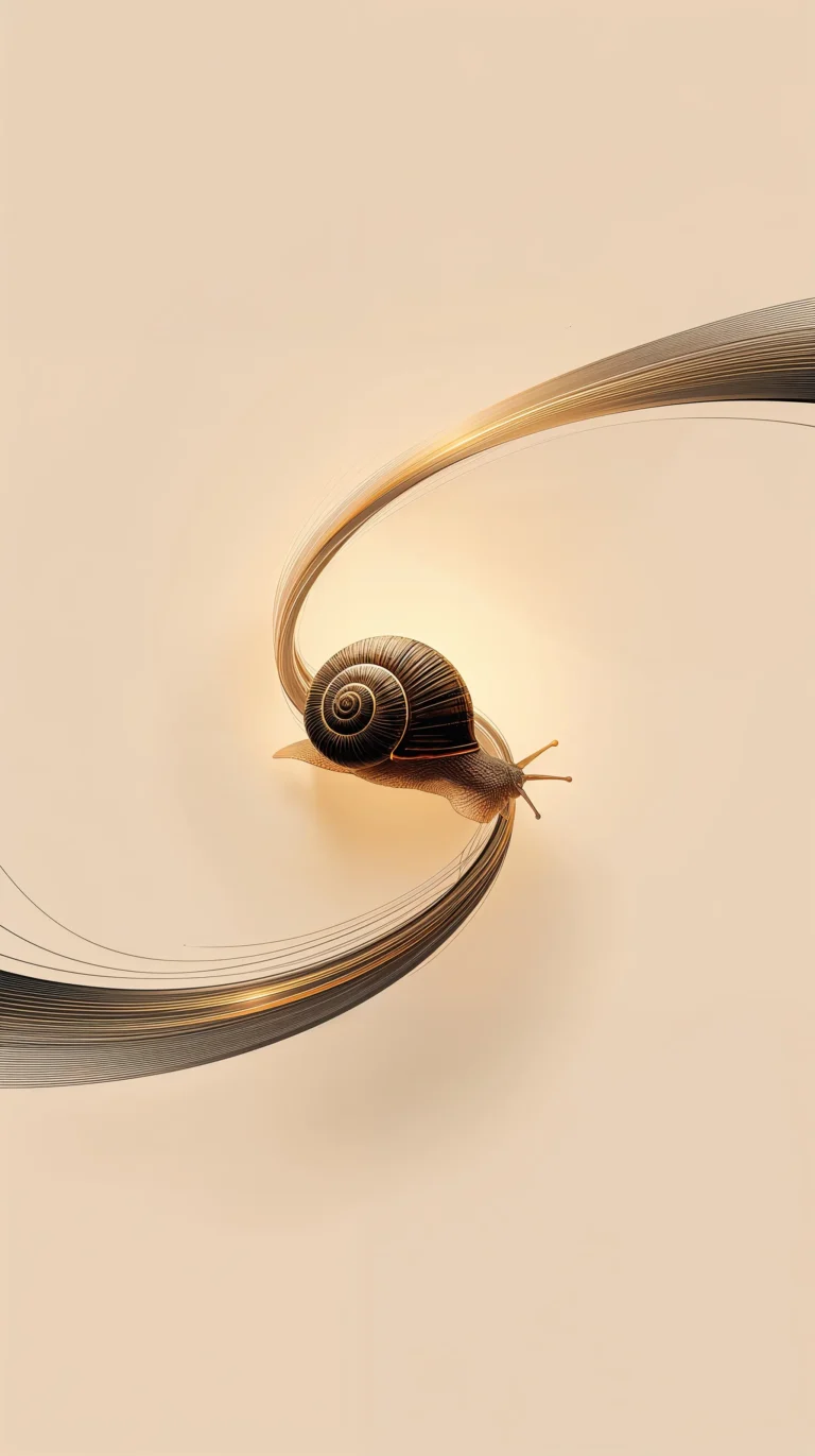 Minimal-line-art-wallpapers-snail-ai-art-phone