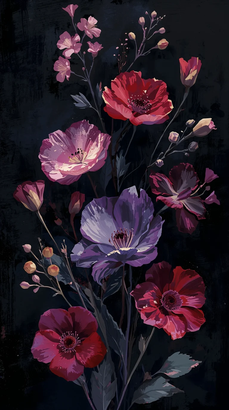 black-floral-wallpapers-abstract-floral-shadows-phone