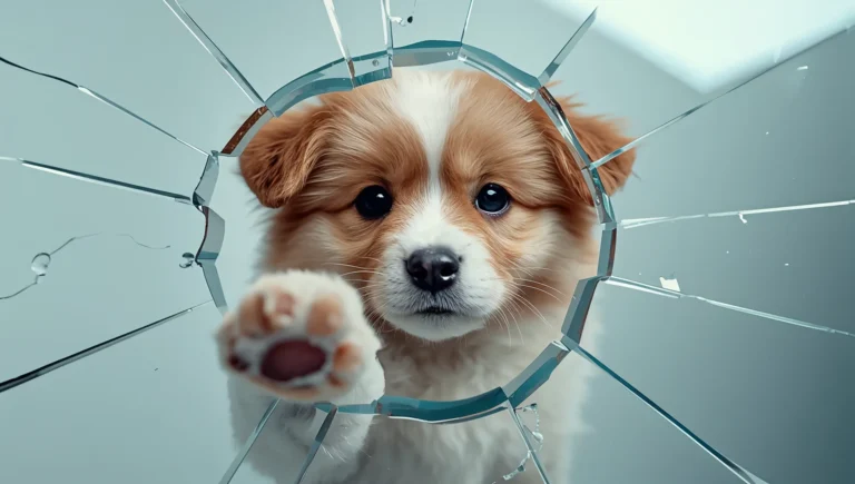 cute-animal-wallpapers-cat-breaking-glass-puppy-ipad