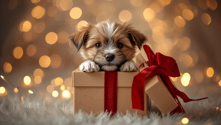 cute-animal-wallpapers-cat-peeking-gift-box-puppy-ipad