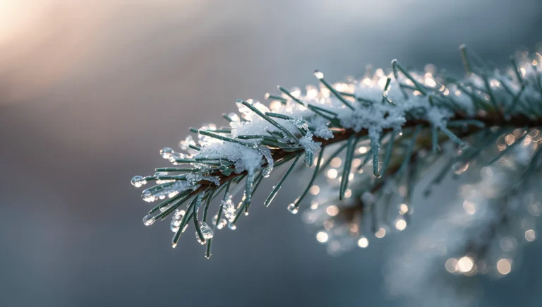 First snow wallpapers showing a peaceful forest path where sunlight meets fresh snow and golden leaves — the perfect autumn-to-winter for ipad.