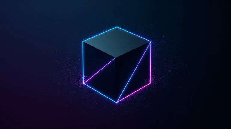 furistic black tech wallpapers for laptop glowing data cube