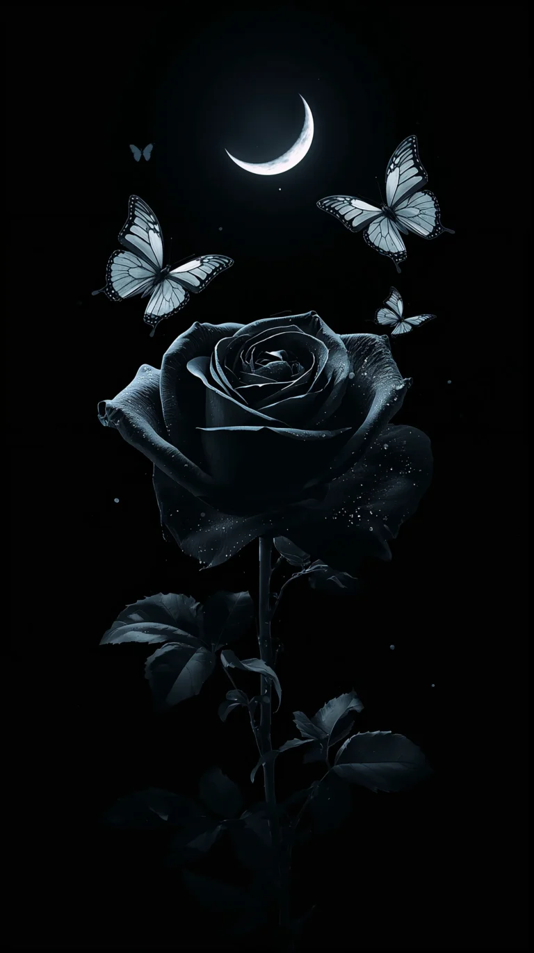 gothis rose texture black wallpapers iphone