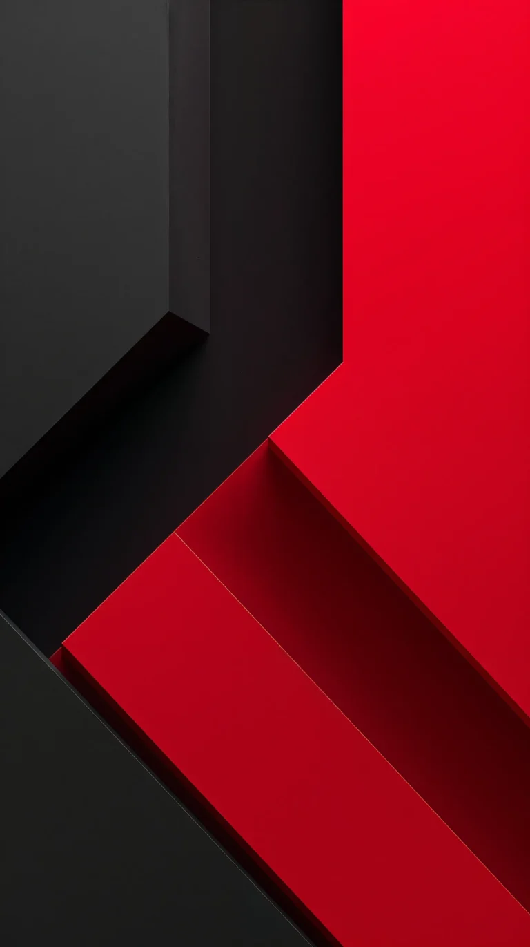 minimal-geometric-wallpapers-red-black-3d-phone