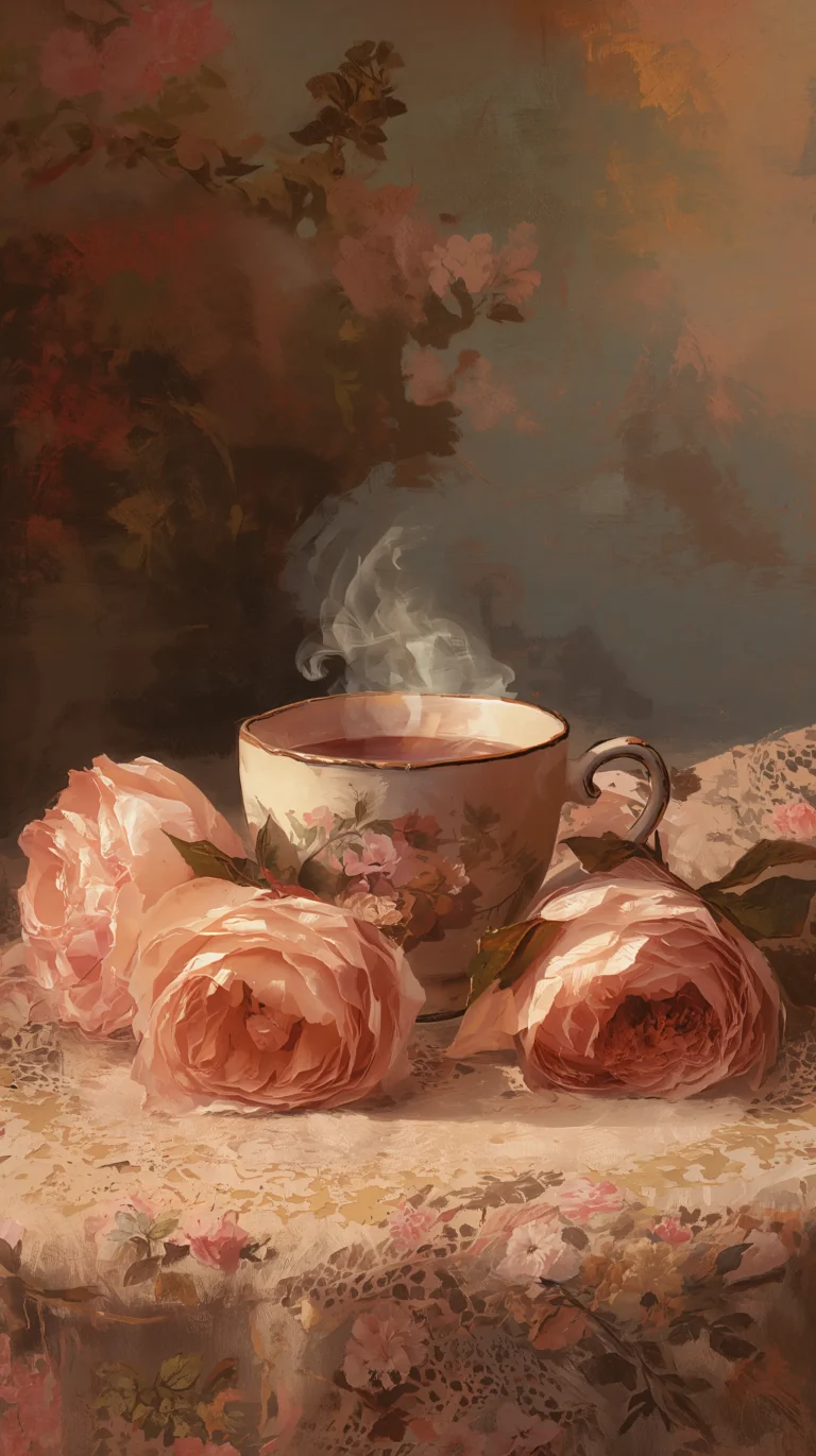 vintage-art-wallpapers-vintage-cup-three-flovers-table
