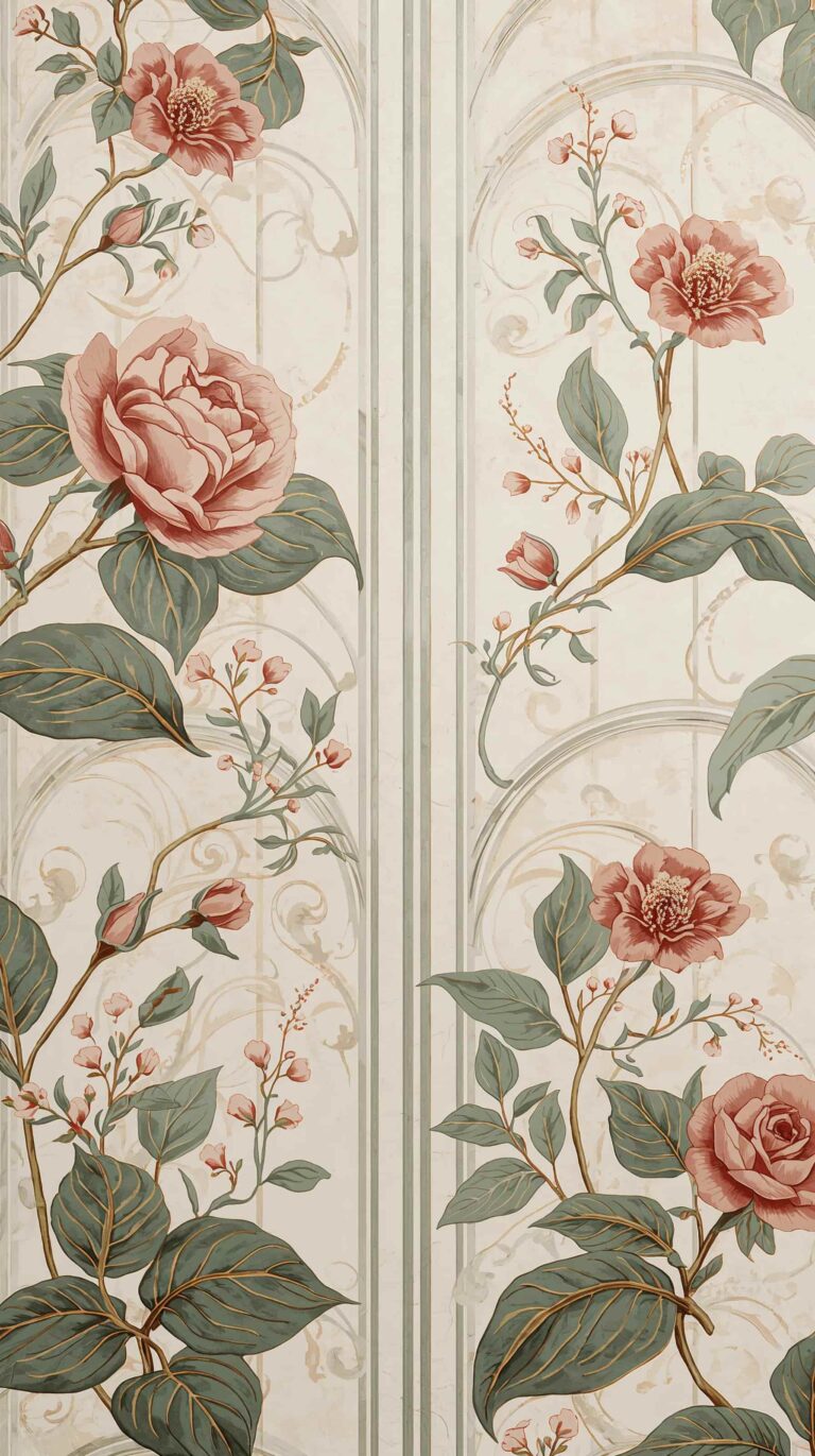 vintage floral wallpapers for phone art nouveau design