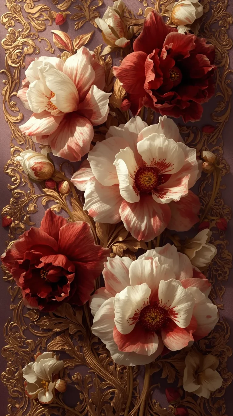 vintage floral wallpapers for phone baroque flower design pastel