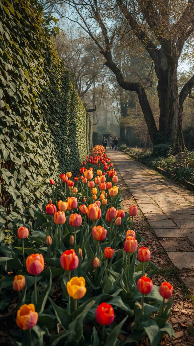 vintage floral wallpapers for phone botanical garden scene