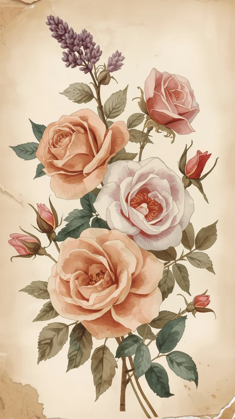 vintage floral wallpapers for phone shabby chic peonies