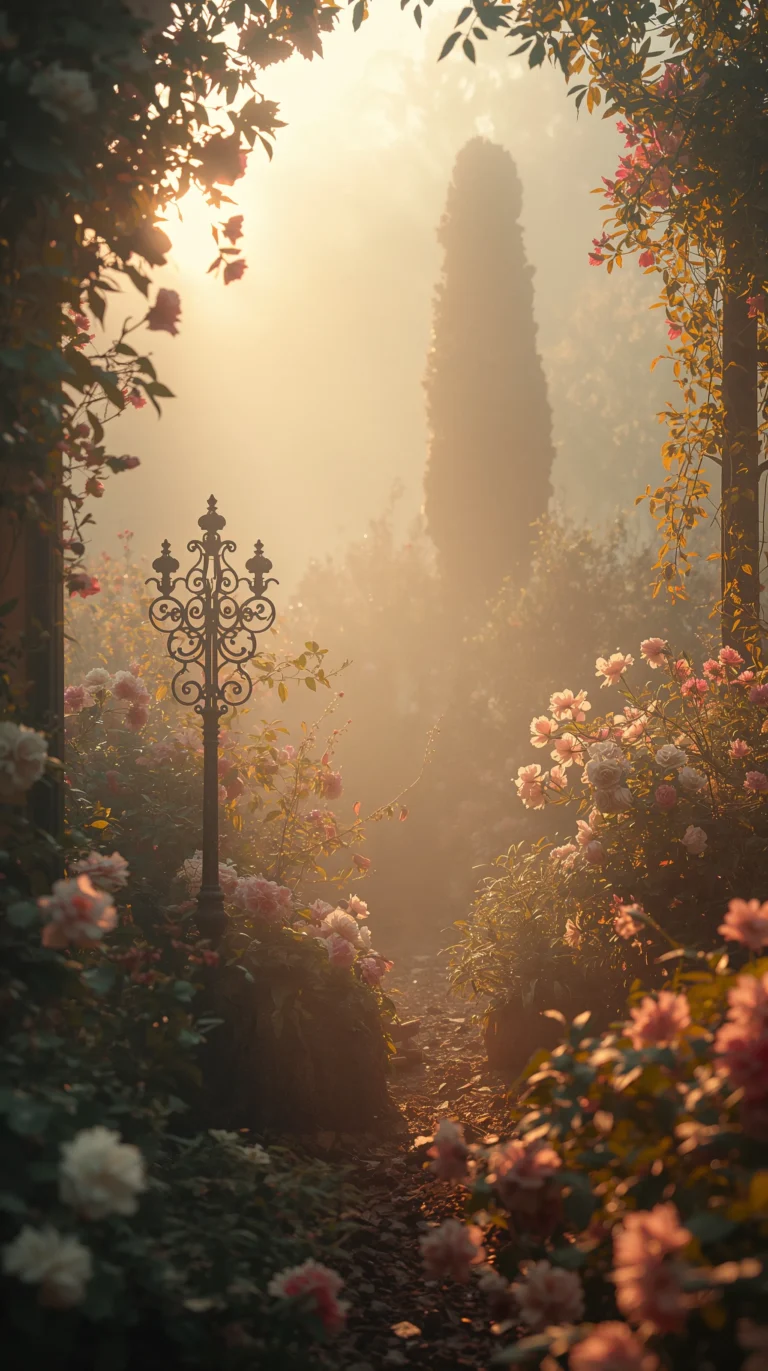 vintage-wallpapers-dream-garden-dawn-phone