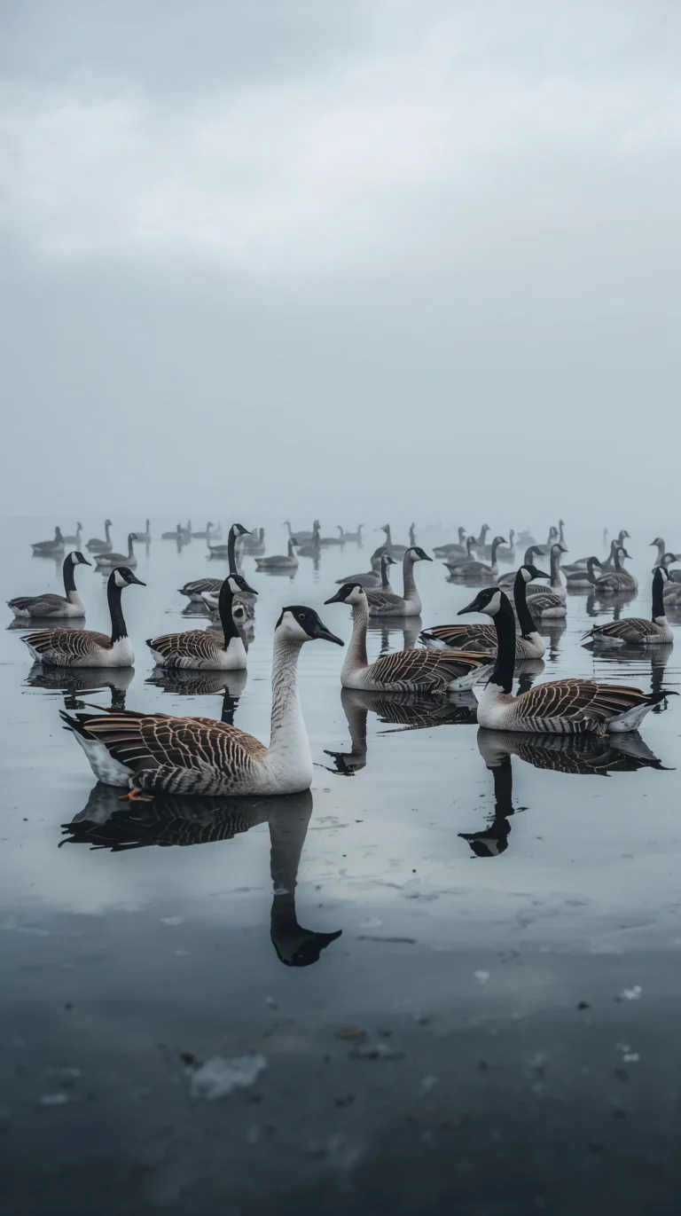 bird-migration-wallpapers-geese-lake-reflection-phone