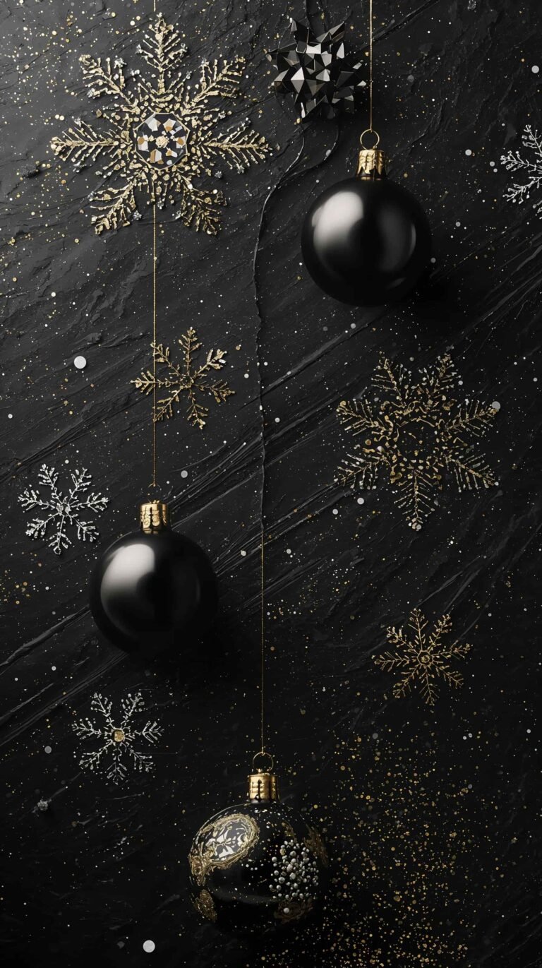 black-christmas-ornament-wallpapers-black-elegant-hand-painted-frame