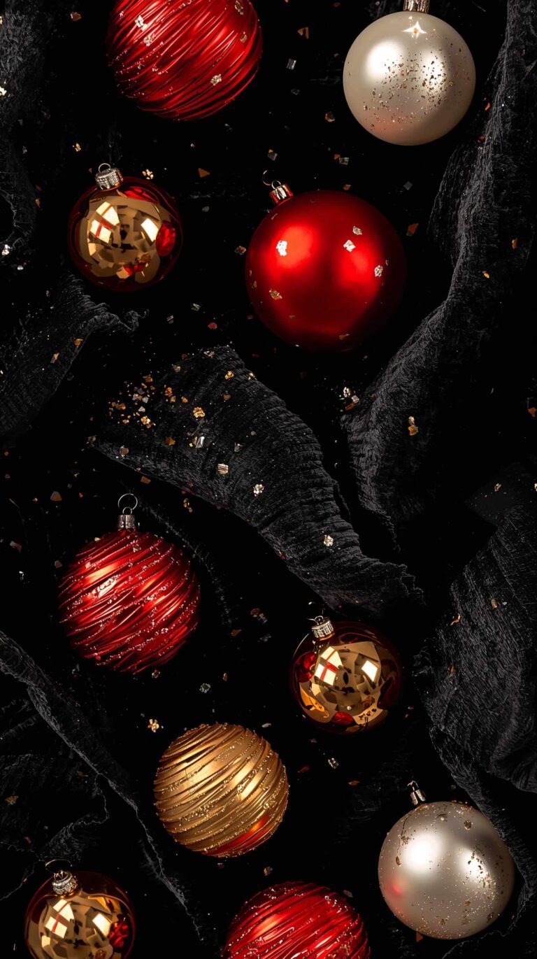 black-christmas-ornament-wallpapers-colourful-elegant-hand-painted-ornament