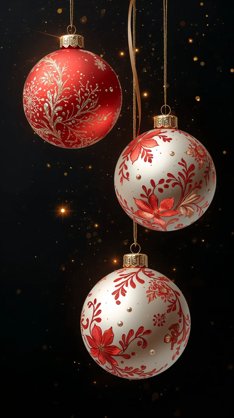 black-christmas-ornament-wallpapers-red-gold-elegant-hand-painted