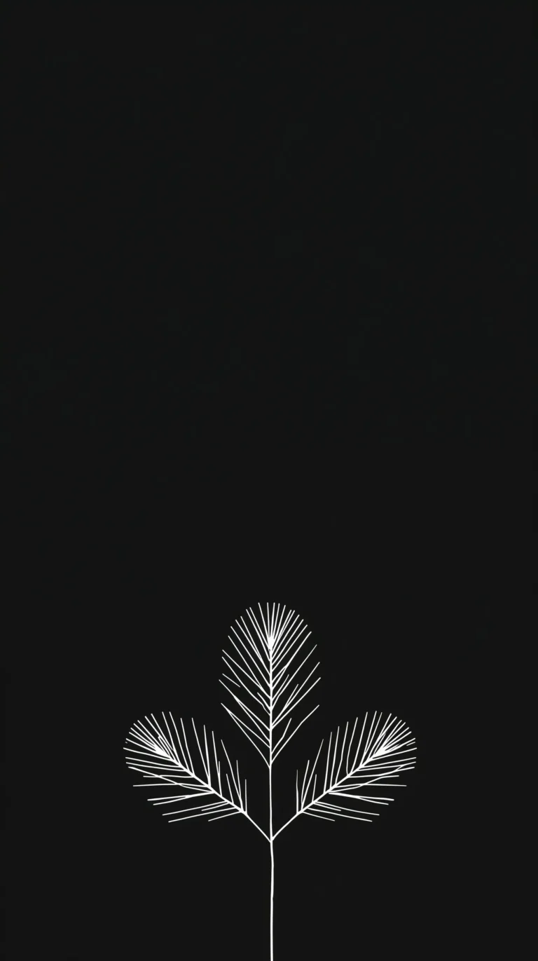 black-minimal-wallpapers-pinecones-top-bottom-phone