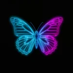 black-neon-wallpapers-holographic-neon-butterfly-cover