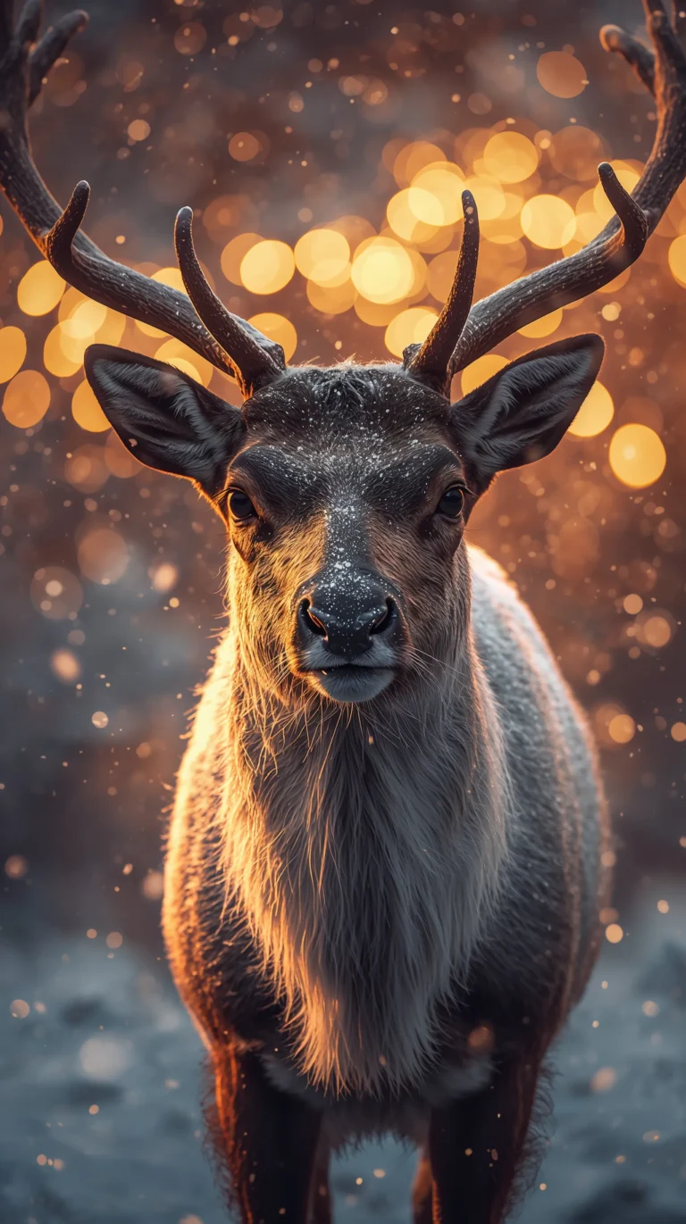 christmas-aesthetic-wallpapers-cozy-reindeer-in-snow-phone