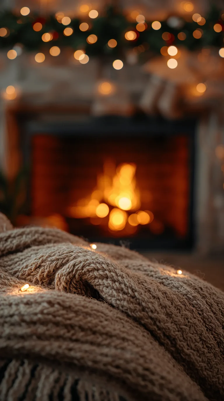 cozy-christmas-wallpapers-fireplace-tea-knitted-blanket-warm-bokeh-phone