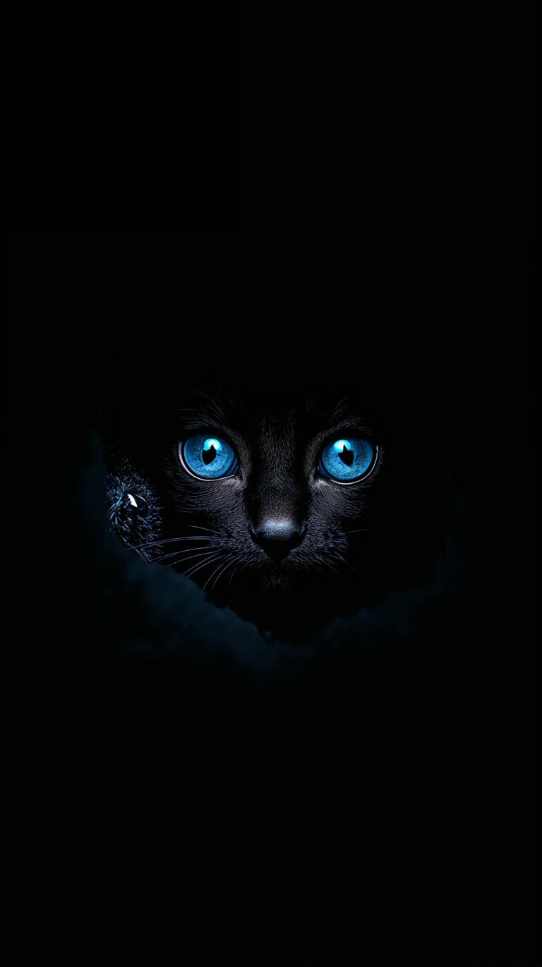cute-black-wallpapers-cute-cat-dark-minimal