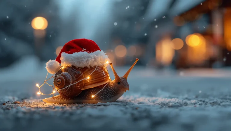 cute-christmas-animal-wallpapers-santa-snail-fairy-lights-iad