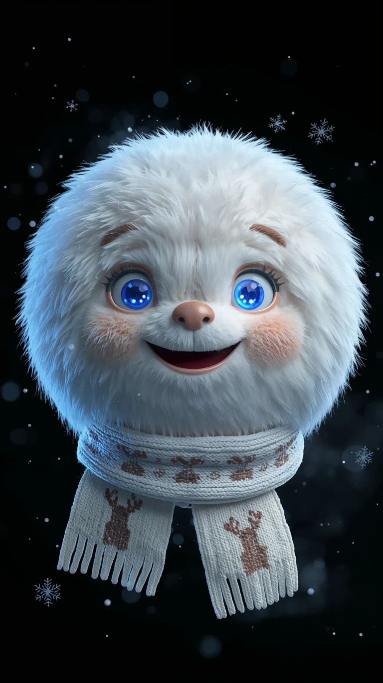 cute-emoji-winter-wallpaper-blue-eyes-scarf-reindeer-phone