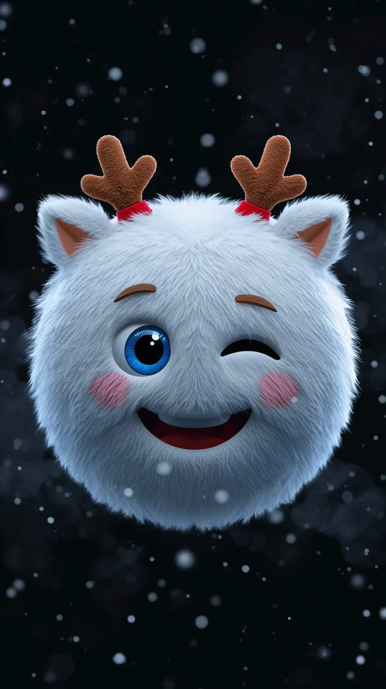 cute-emoji-winter-wallpaper-reindeer-antlers-brown-phone