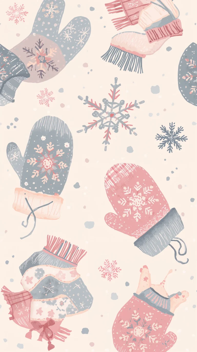 cute-pattern-wallpapers-mittens-scarves-light-phone