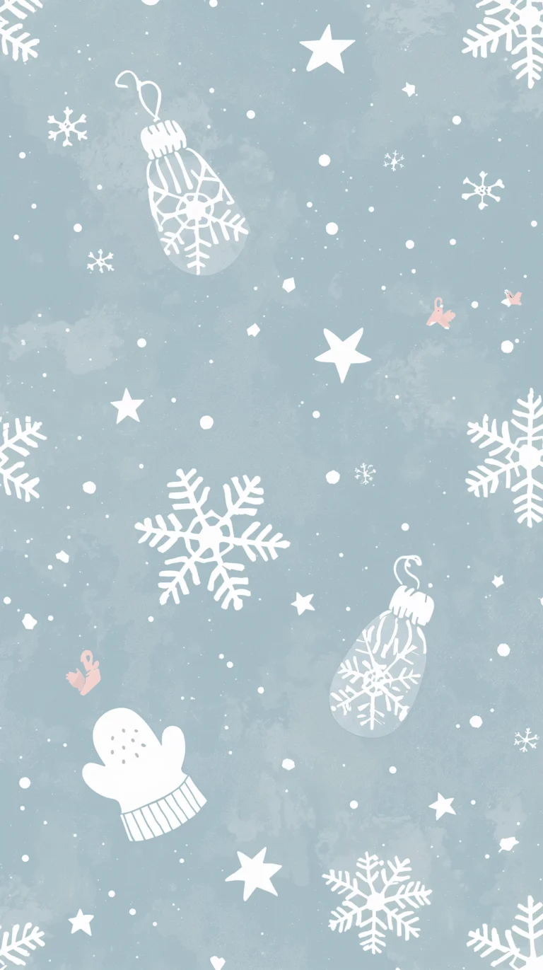 cute-pattern-wallpapers-snowfall-mittens-winter-phone