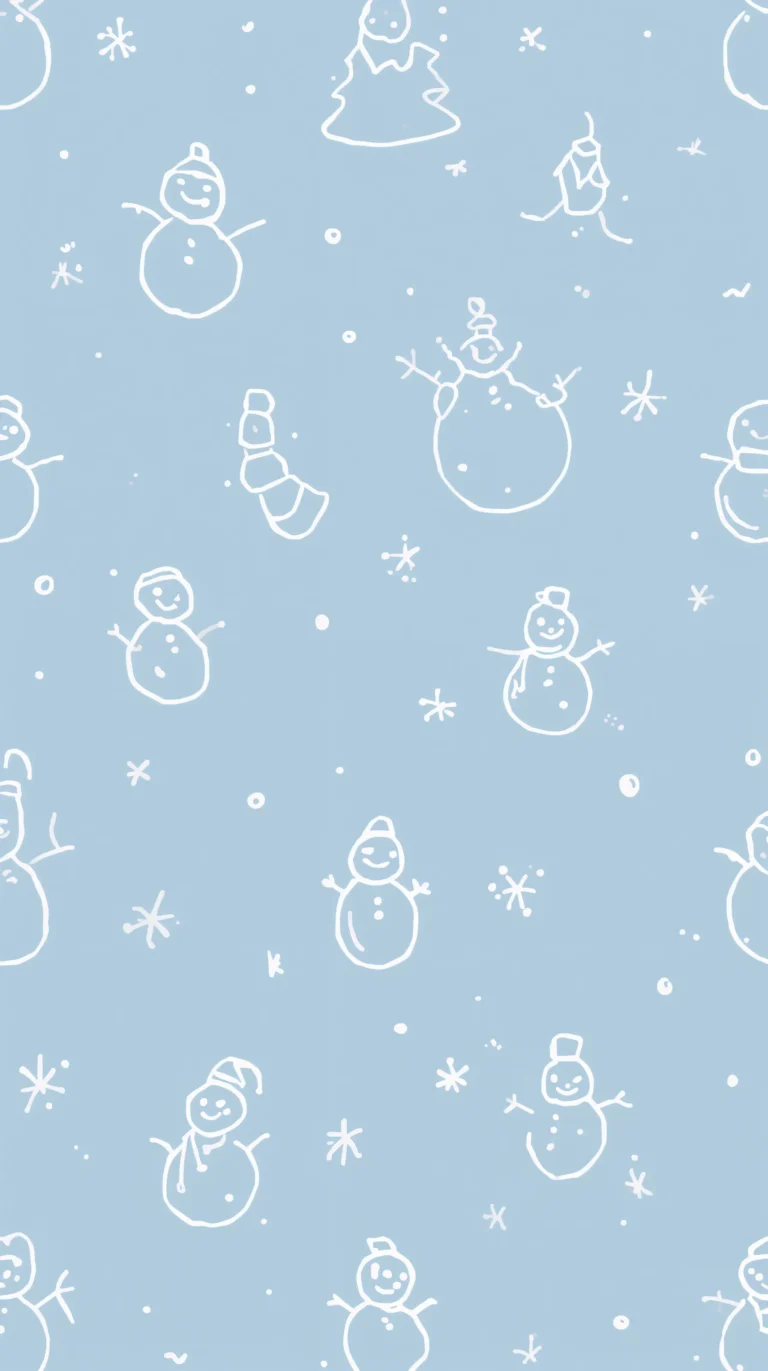 minimal-christmas-icons-wallpapers-snowman-line-art-phone