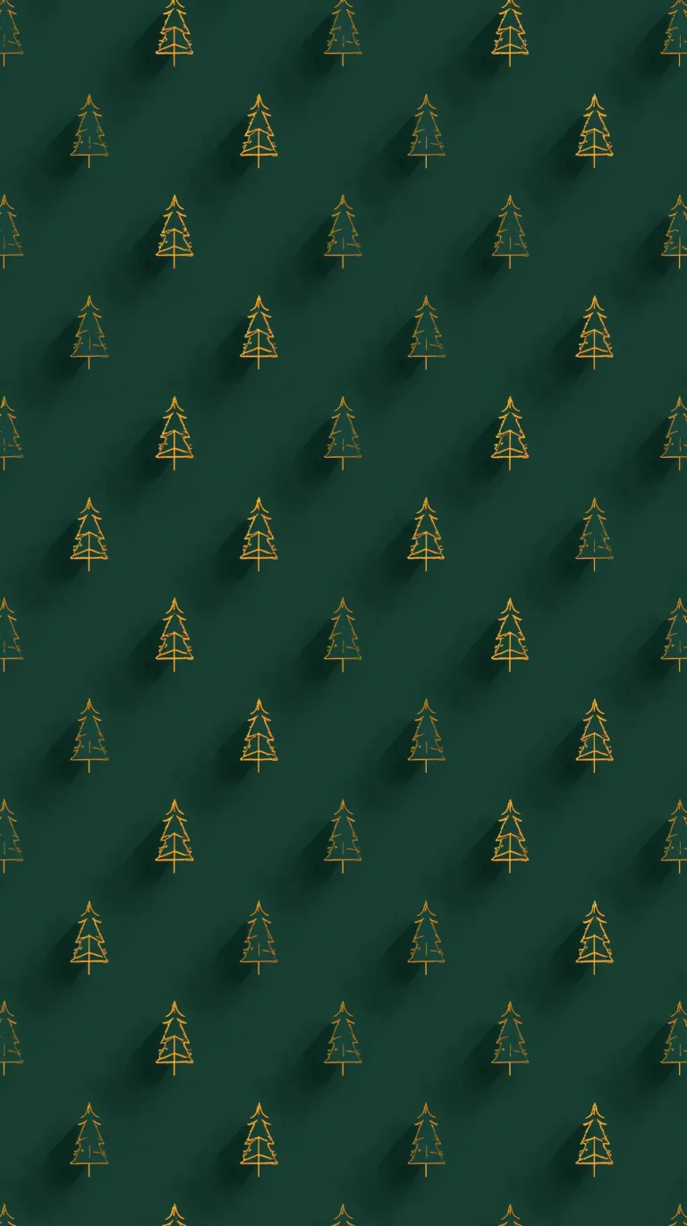 minimal-christmas-pattern-wallpapers-forest-green-trees-phone