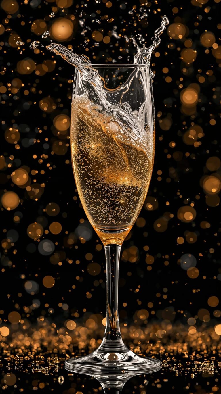 new-year-wallpapers-2026-golden-champagne-sparkles-dark-phone