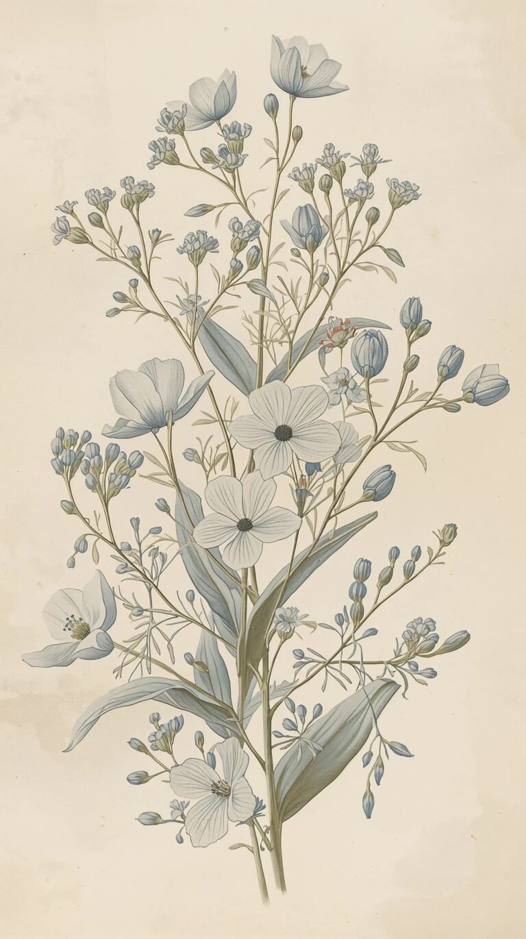 vintage-botanical-winter-wallpapers-winter-floral-collage-phone