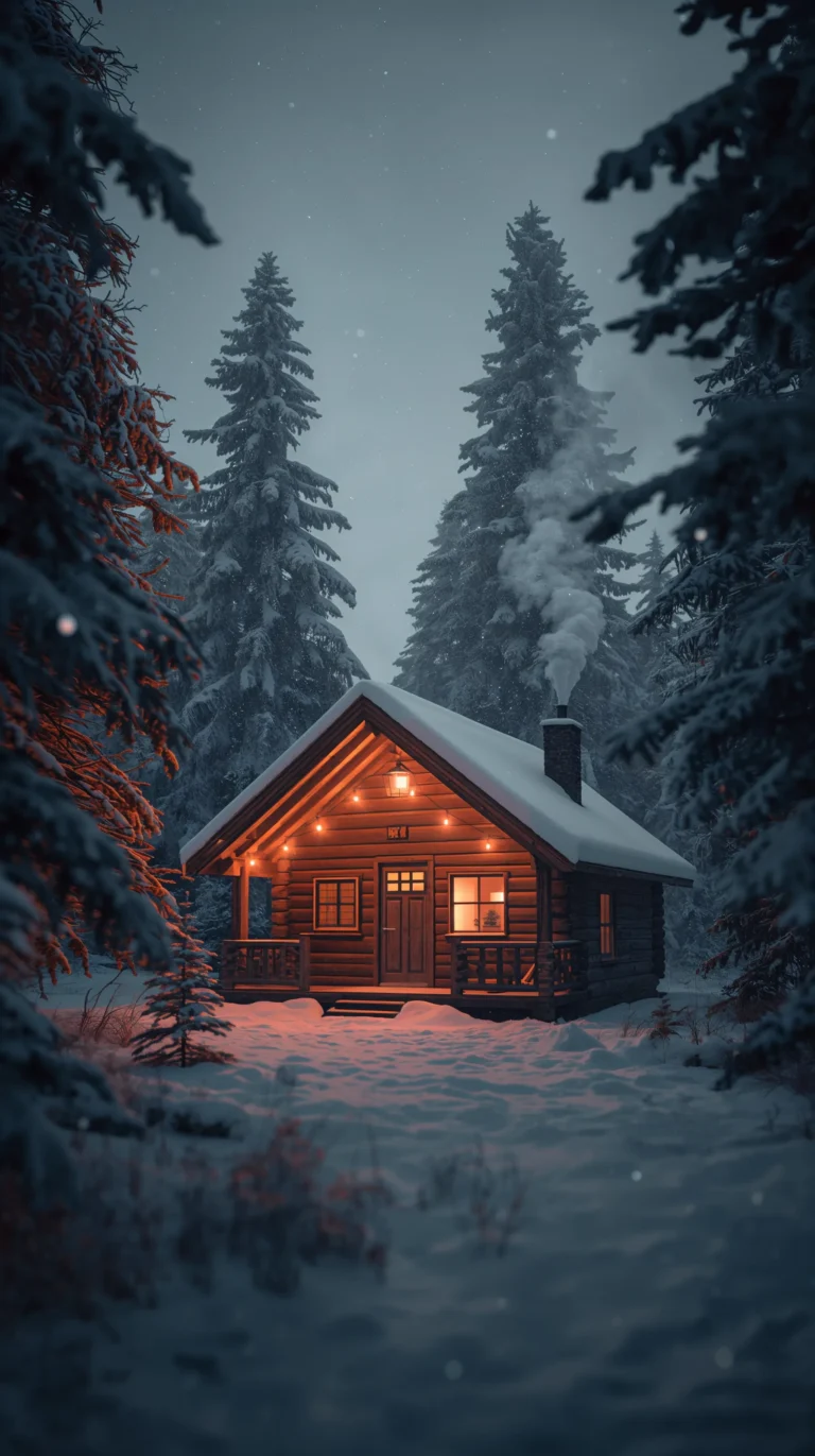 vintage-cottagecore-winter-wallpapers-cozy-cabin-warm-lights-phone