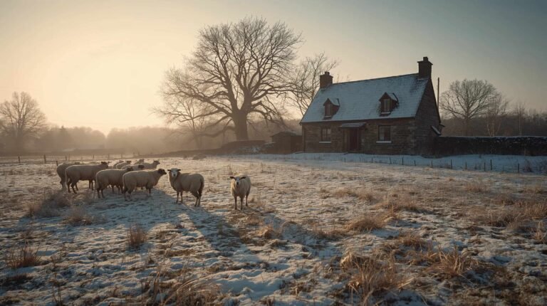 vintage-cottagecore-winter-wallpapers-sheep-in-snowy-field-laptop
