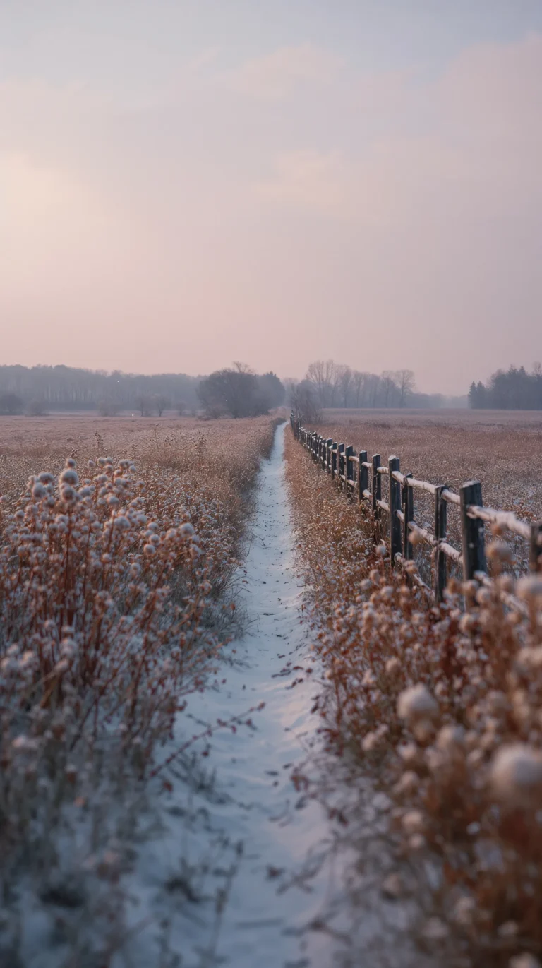 vintage-cottagecore-winter-wallpapers-snowy-cabin-forest-path-phone